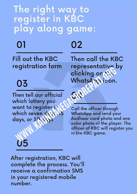 register in KBC play along game