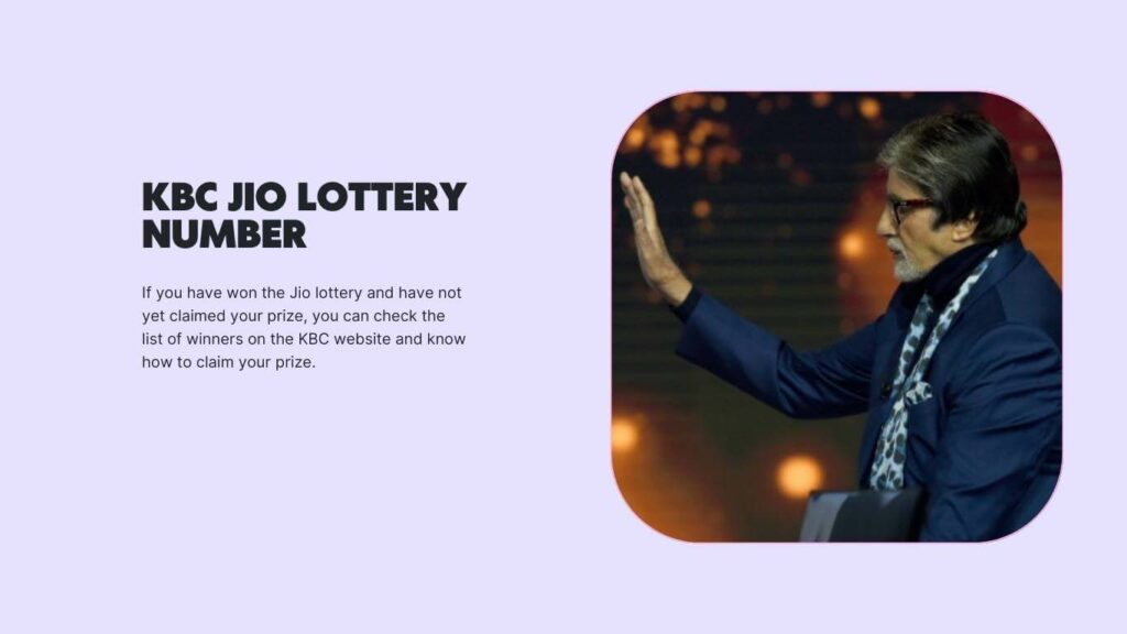 KBC Jio Lottery Number