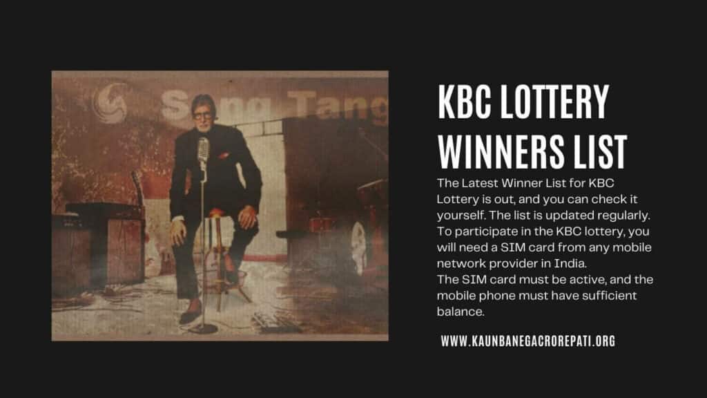 KBC Lottery Winners List