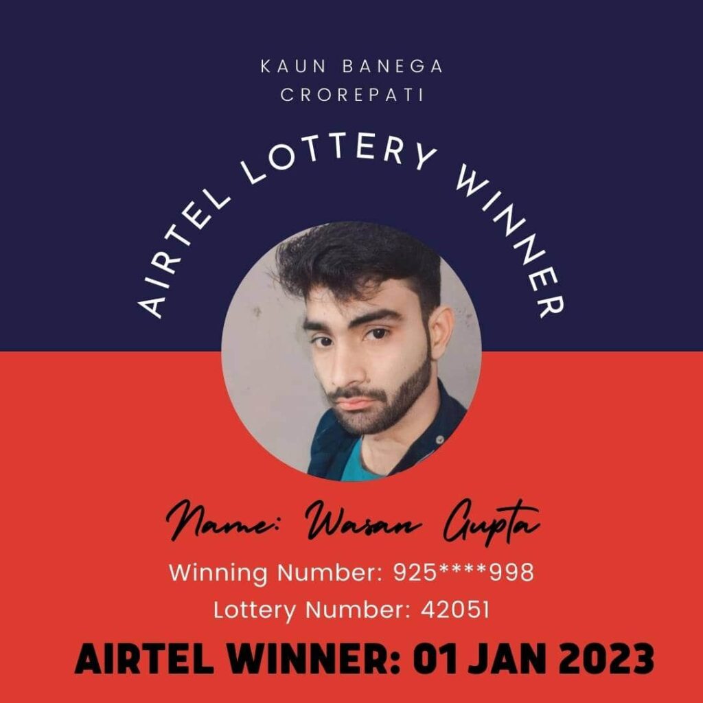 Wasan Gupta Airtel 25 lakh lottery winner