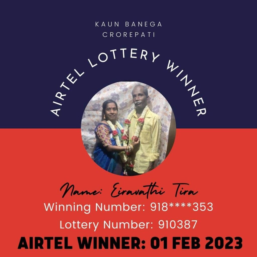 Eiravathi Tira Airtel 25 lakh lottery winner