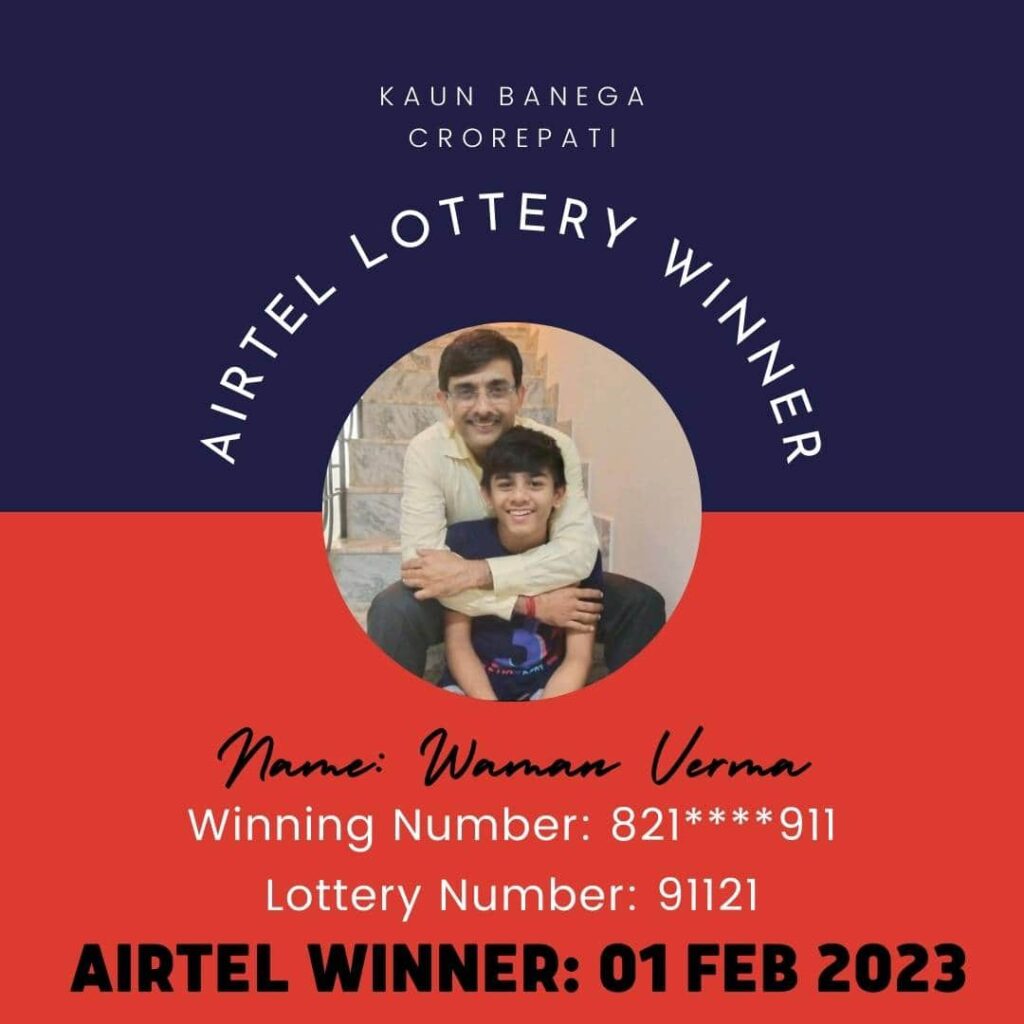 Waman Verma Airtel 25 lakh lottery winner